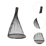 Maxbell Handmade Bamboo Woven Tray Decorative Serving Tray for Office Bathroom Party L  dark wood