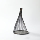Maxbell Handmade Bamboo Woven Tray Decorative Serving Tray for Office Bathroom Party L  dark wood