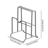 Maxbell Cutting Board Rack 3 Slot Pot Pan Lids Holder for Baking Sheet Cabinet Plate
