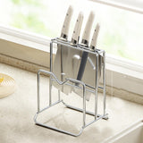 Maxbell Cutting Board Rack 3 Slot Pot Pan Lids Holder for Baking Sheet Cabinet Plate