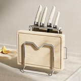 Maxbell Cutting Board Rack 3 Slot Pot Pan Lids Holder for Baking Sheet Cabinet Plate
