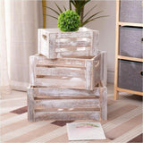 Maxbell Wooden Storage Crate with Handles Sundries Box for Clothes Vegetables Fruits 23 x 17 x 11 cm