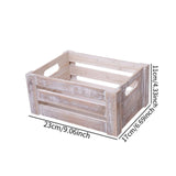 Maxbell Wooden Storage Crate with Handles Sundries Box for Clothes Vegetables Fruits 23 x 17 x 11 cm