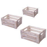 Maxbell Wooden Storage Crate with Handles Sundries Box for Clothes Vegetables Fruits 23 x 17 x 11 cm