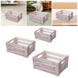 Maxbell Wooden Storage Crate with Handles Sundries Box for Clothes Vegetables Fruits 23 x 17 x 11 cm