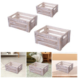 Maxbell Wooden Storage Crate with Handles Sundries Box for Clothes Vegetables Fruits 23 x 17 x 11 cm