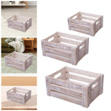 Maxbell Wooden Storage Crate with Handles Sundries Box for Clothes Vegetables Fruits 23 x 17 x 11 cm