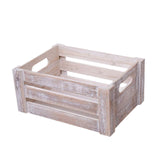 Maxbell Wooden Storage Crate with Handles Sundries Box for Clothes Vegetables Fruits 23 x 17 x 11 cm