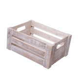 Maxbell Wooden Storage Crate with Handles Sundries Box for Clothes Vegetables Fruits 23 x 17 x 11 cm
