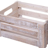 Maxbell Wooden Storage Crate with Handles Sundries Box for Clothes Vegetables Fruits 23 x 17 x 11 cm