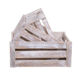 Maxbell Wooden Storage Crate with Handles Sundries Box for Clothes Vegetables Fruits 23 x 17 x 11 cm