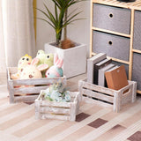 Maxbell Wooden Storage Crate with Handles Sundries Box for Clothes Vegetables Fruits 23 x 17 x 11 cm