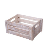 Maxbell Wooden Storage Crate with Handles Sundries Box for Clothes Vegetables Fruits 29 x 21 x 13 cm