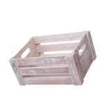 Maxbell Wooden Storage Crate with Handles Sundries Box for Clothes Vegetables Fruits 29 x 21 x 13 cm