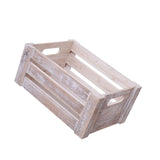 Maxbell Wooden Storage Crate with Handles Sundries Box for Clothes Vegetables Fruits 29 x 21 x 13 cm