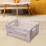 Maxbell Wooden Storage Crate with Handles Sundries Box for Clothes Vegetables Fruits 29 x 21 x 13 cm