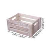 Maxbell Wooden Storage Crate with Handles Sundries Box for Clothes Vegetables Fruits 29 x 21 x 13 cm