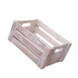 Maxbell Wooden Storage Crate with Handles Sundries Box for Clothes Vegetables Fruits 35 x 25 x 15 cm