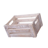 Maxbell Wooden Storage Crate with Handles Sundries Box for Clothes Vegetables Fruits 35 x 25 x 15 cm