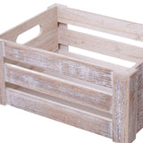 Maxbell Wooden Storage Crate with Handles Sundries Box for Clothes Vegetables Fruits 35 x 25 x 15 cm