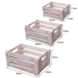 Maxbell Wooden Storage Crate with Handles Sundries Box for Clothes Vegetables Fruits 35 x 25 x 15 cm