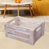 Maxbell Wooden Storage Crate with Handles Sundries Box for Clothes Vegetables Fruits 35 x 25 x 15 cm