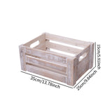 Maxbell Wooden Storage Crate with Handles Sundries Box for Clothes Vegetables Fruits 35 x 25 x 15 cm