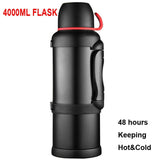 Maxbell Insulated Water Jug Portable 4L Insulated Bottle for Outdoors Fishing Travel Black