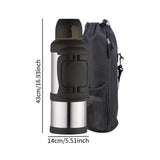 Maxbell Insulated Water Jug Portable 4L Insulated Bottle for Outdoors Fishing Travel Argent
