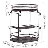 Maxbell Coffee Pod Storage Organizer Container for Home Office Restaurant Countertop Brown