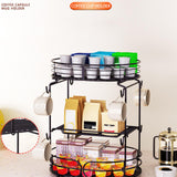 Maxbell Coffee Pod Storage Organizer Container for Home Office Restaurant Countertop Brown