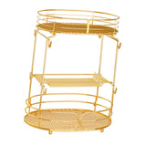 Maxbell Coffee Pod Storage Organizer Container for Home Office Restaurant Countertop Gold