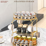 Maxbell Coffee Pod Storage Organizer Container for Home Office Restaurant Countertop Gold