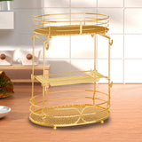 Maxbell Coffee Pod Storage Organizer Container for Home Office Restaurant Countertop Gold