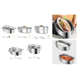 Maxbell Fish Steaming Pot with Cover Oval Cookware for Eggs Vegetables Coarse Grains with Ceramic Plate