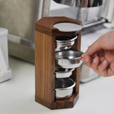 Maxbell Filtration Basket Rack Versatile Wooden Stand Holder for Restaurant Kitchen Home red wood