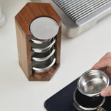 Maxbell Filtration Basket Rack Versatile Wooden Stand Holder for Restaurant Kitchen Home red wood