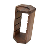 Maxbell Filtration Basket Rack Versatile Wooden Stand Holder for Restaurant Kitchen Home wood