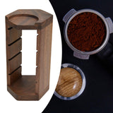 Maxbell Filtration Basket Rack Versatile Wooden Stand Holder for Restaurant Kitchen Home wood