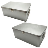 Maxbell Tin Storage Box Decorative Collection Rectangle for Chocolate Jewelry Letter M