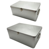 Maxbell Tin Storage Box Decorative Collection Rectangle for Chocolate Jewelry Letter M