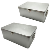 Maxbell Tin Storage Box Decorative Collection Rectangle for Chocolate Jewelry Letter M