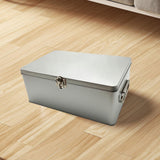 Maxbell Tin Storage Box Decorative Collection Rectangle for Chocolate Jewelry Letter M