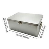 Maxbell Tin Storage Box Decorative Collection Rectangle for Chocolate Jewelry Letter M