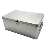 Maxbell Tin Storage Box Decorative Collection Rectangle for Chocolate Jewelry Letter M