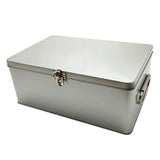 Maxbell Tin Storage Box Decorative Collection Rectangle for Chocolate Jewelry Letter M