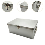 Maxbell Tin Storage Box Decorative Collection Rectangle for Chocolate Jewelry Letter M