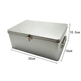 Maxbell Tin Storage Box Decorative Collection Rectangle for Chocolate Jewelry Letter M
