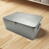 Maxbell Tin Storage Box Decorative Collection Rectangle for Chocolate Jewelry Letter L