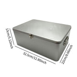 Maxbell Tin Storage Box Decorative Collection Rectangle for Chocolate Jewelry Letter L